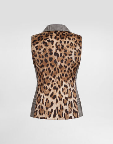 Dolce & Gabbana Vest in glen plaid flannel Multicolor F794ATFQ2O5