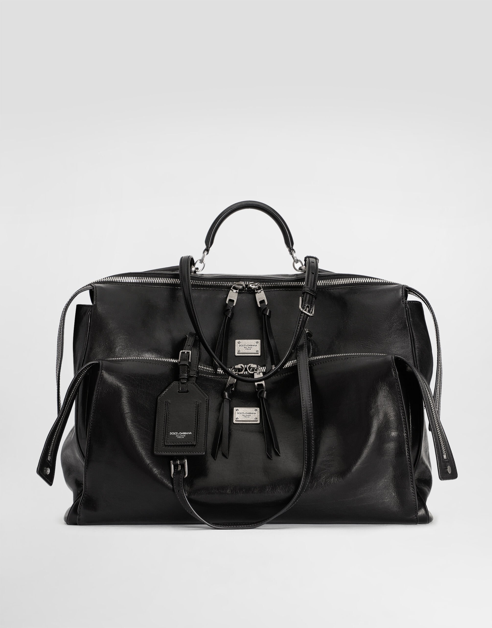 Vittoria calfskin bag in Black for Men | Dolce&Gabbana® US