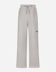 Dolce & Gabbana Printed jogging pants with small abrasions Grey GP01PTFU4LB