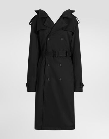 Dolce & Gabbana Trench en taffetas Noir F0X2ATGDEBL