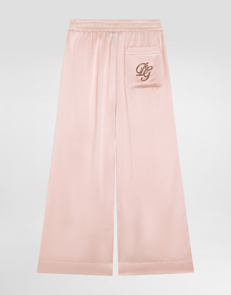 Dolce & Gabbana Silk satin vanity trousers Dolce & Gabbana Silk satin vanity trousers Pink L53P44FU1AU