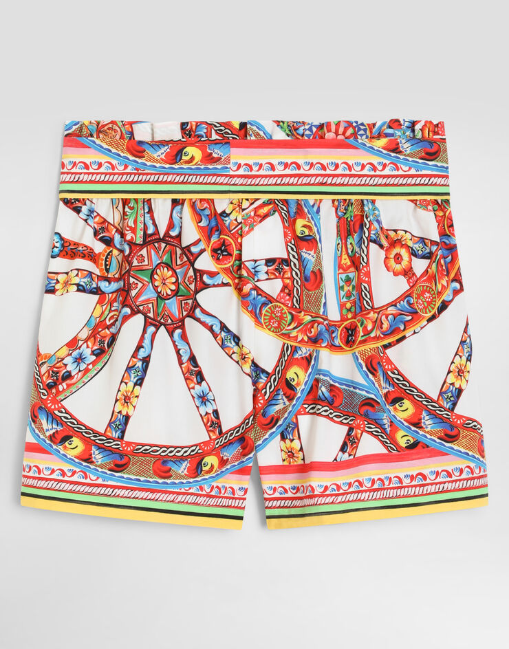 Dolce & Gabbana Carretto-print poplin shorts Multicolor L53Q60FI5O4