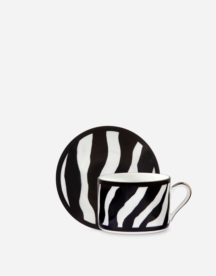 Dolce & Gabbana Gift Box With 2 Porcelain Teacups With Saucers Multicolor TC0S24TCA70