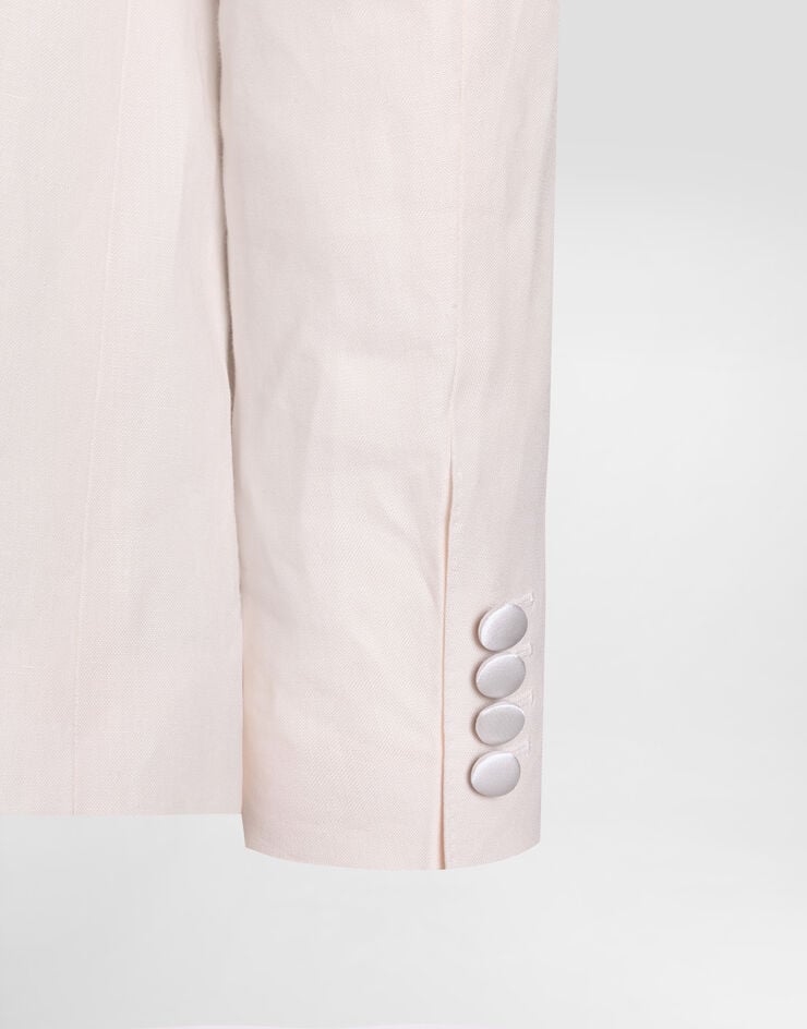 Dolce & Gabbana Double-breasted suit in linen canvas White GK04JTFU4MC