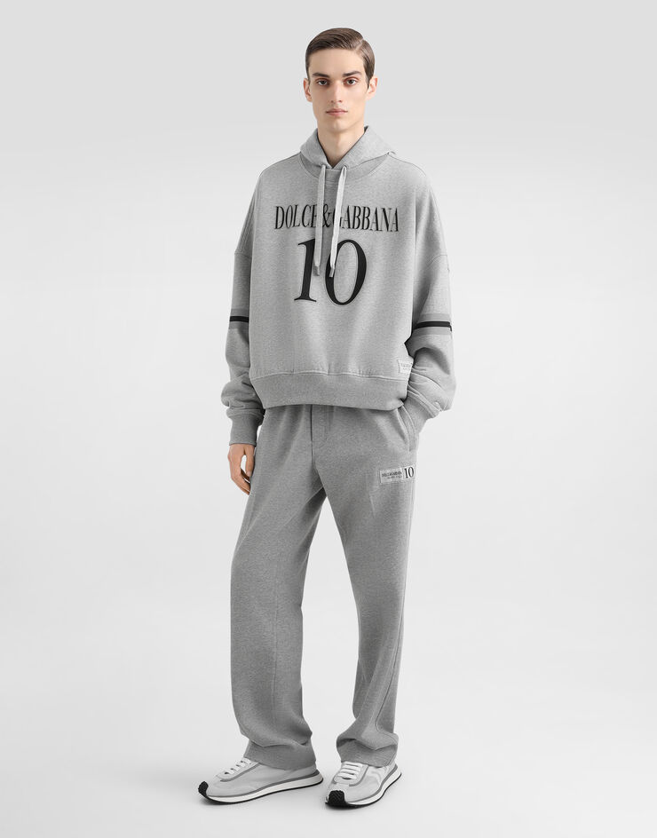 Dolce & Gabbana Jogginghose aus Stretchjersey Grau GP109TG7O2N