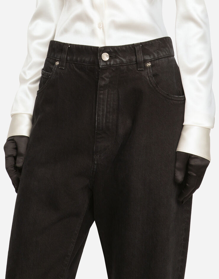 Dolce & Gabbana KIM DOLCE&GABBANA Flare-Jeans aus dunkelblauem Denim Mehrfarbig FTCGNDG8GZ9