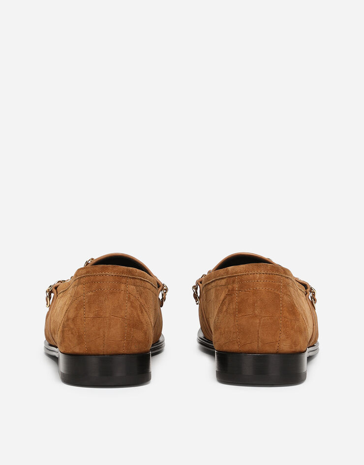 Dolce & Gabbana Calfskin suede Visconti loafers Beige A30154AY940