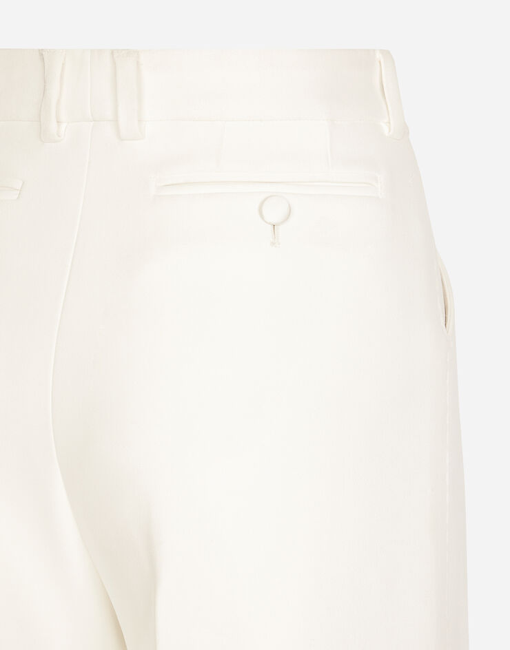 Dolce&Gabbana Flared double crepe pants White FTC0VTFURF3