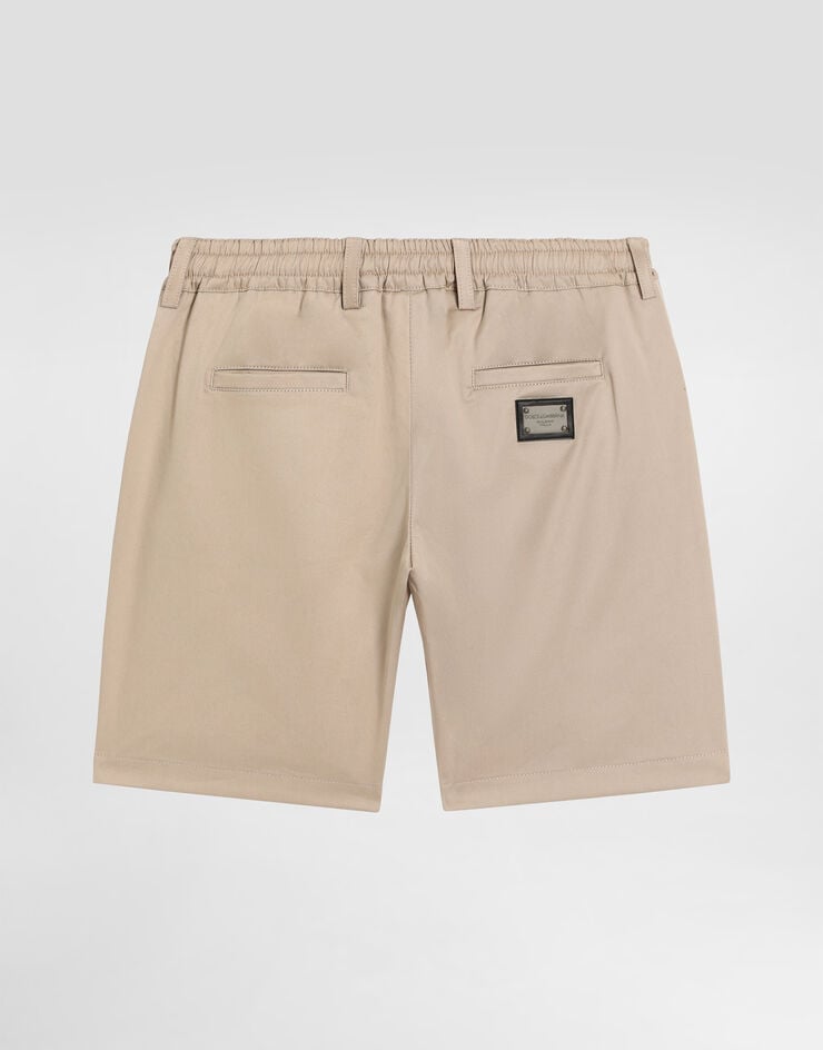Dolce & Gabbana Gabardine shorts Beige L42Q95G7M4D