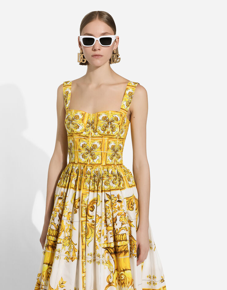DOLCE & へぇ GABBANA/ドルチェアンドガッバーナ マヨリカプリントドレス