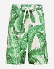 Dolce & Gabbana Banana-tree-print jogging shorts Beige GY6GMTGH145