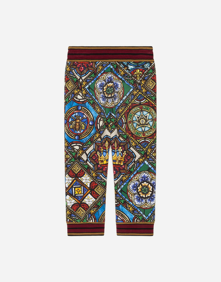 Dolce & Gabbana JERSEY JOGGING PANTS WITH STAINED GLASS WINDOW PRINT MULTICOLORED L4JPT0HS7AJ