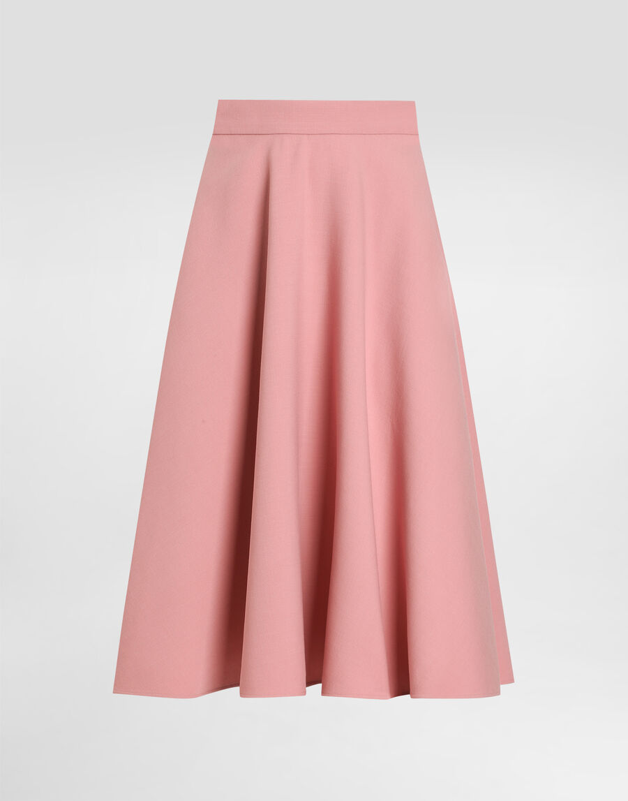Woolen midi circle skirt