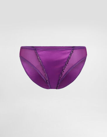 Dolce & Gabbana Satin and lace briefs Purple O2F20TONP15