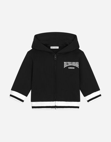 Dolce & Gabbana Jersey hoodie with Dolce&Gabbana logo White L1JTIEG7N8T