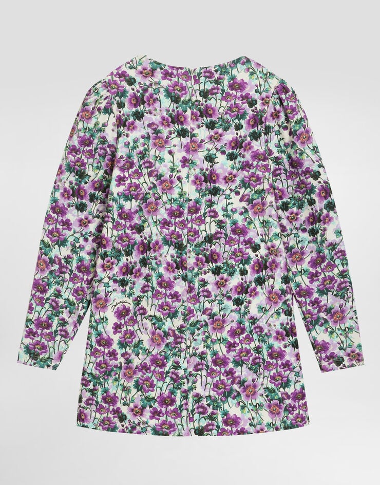 Dolce & Gabbana Violets-print dress Print L5JDALFSG81