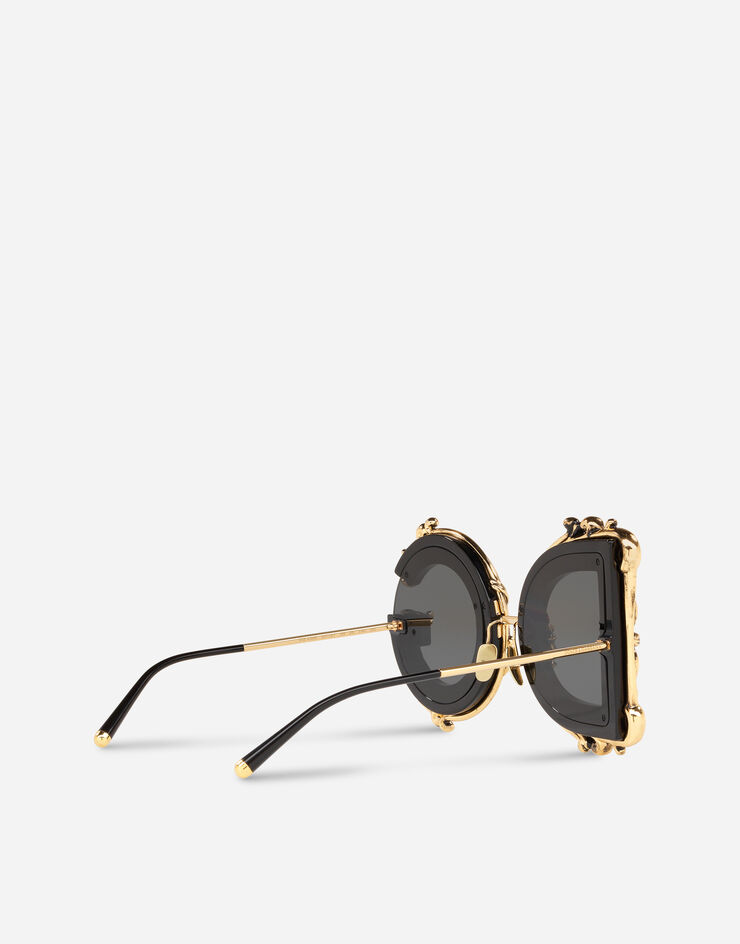 Dolce & Gabbana DG Baroque Sunglasses Black and Gold VG4366VP187
