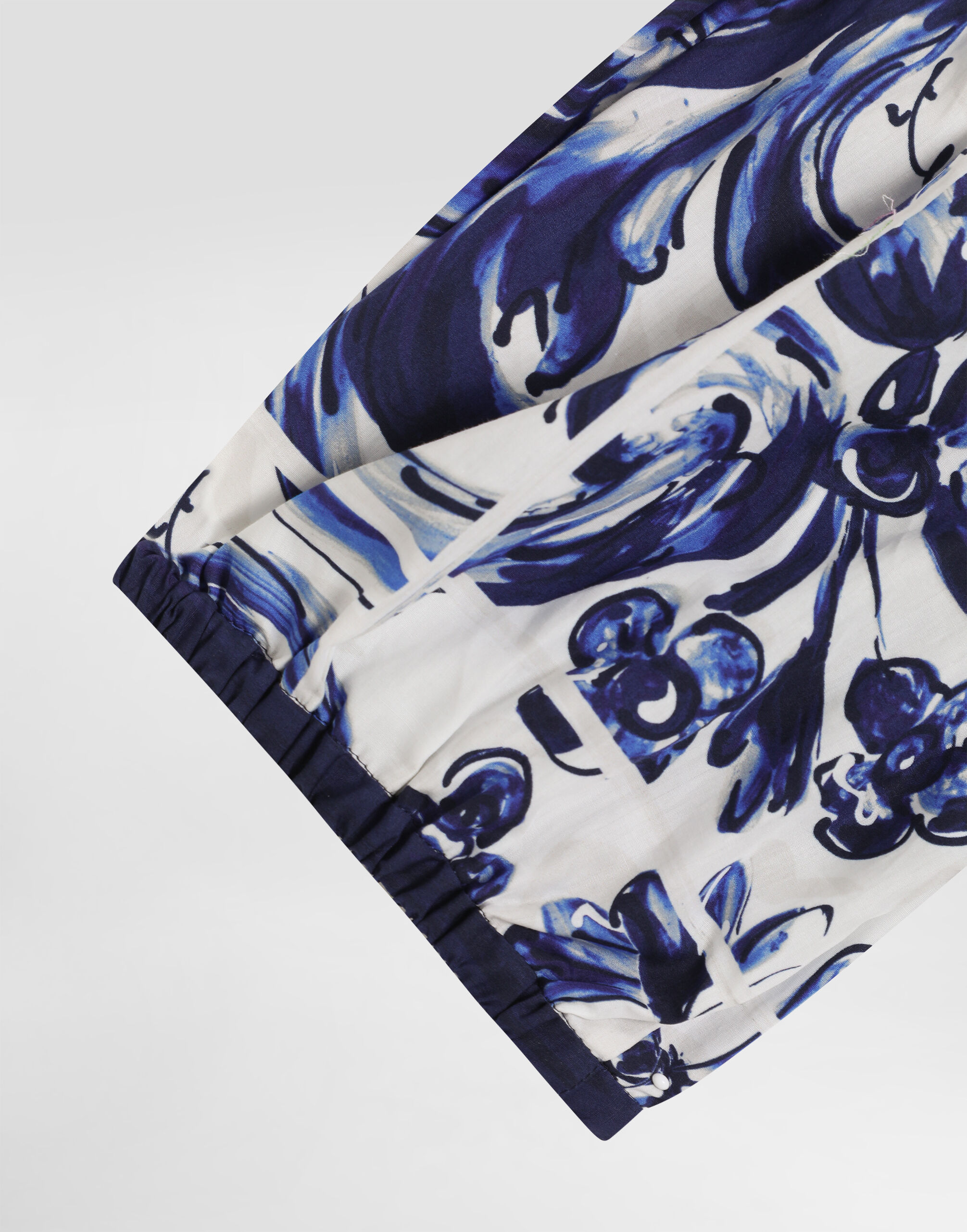 Majolica-print cotton top - thumbnail 7