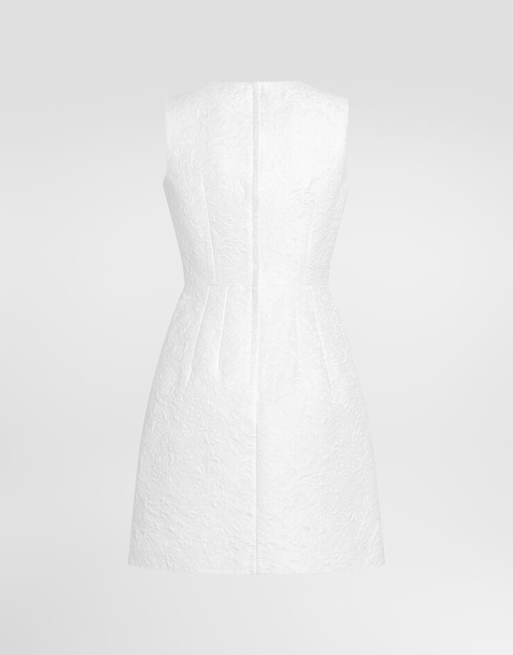 Dolce & Gabbana Kurzes Kleid aus Brokat White F68A8THJMR4