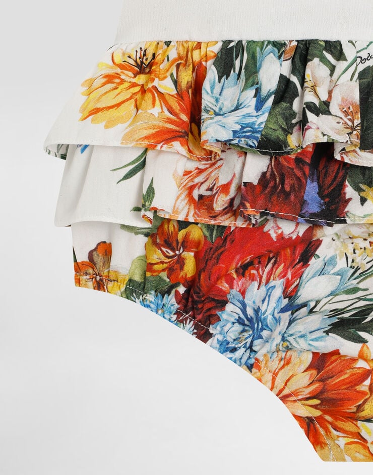 Dolce & Gabbana Flower-print cotton poplin romper Print L21O90HS5TW