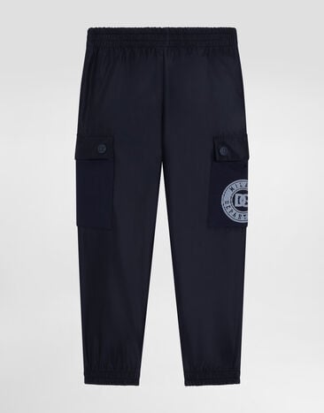 Dolce & Gabbana fleece trousers with Dolce&Gabbana print Blue L44P94G7PDI