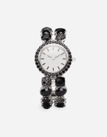 Dolce & Gabbana Anna watch in white gold 18Kt and black spinels White WWQA2GWSPBL