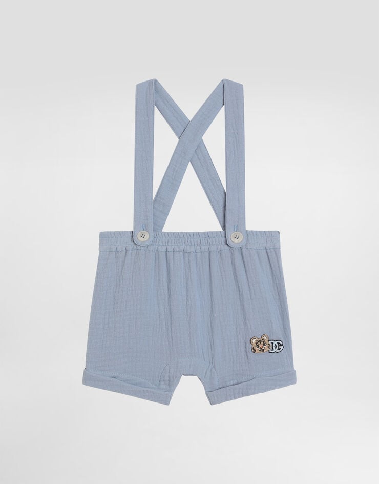Dolce & Gabbana コットン ガーゼ オーバーオールズ Azure L13Q94FU5YU