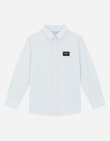 Dolce & Gabbana Camisa en popelina de algodón Imprima L44S10FI5JO