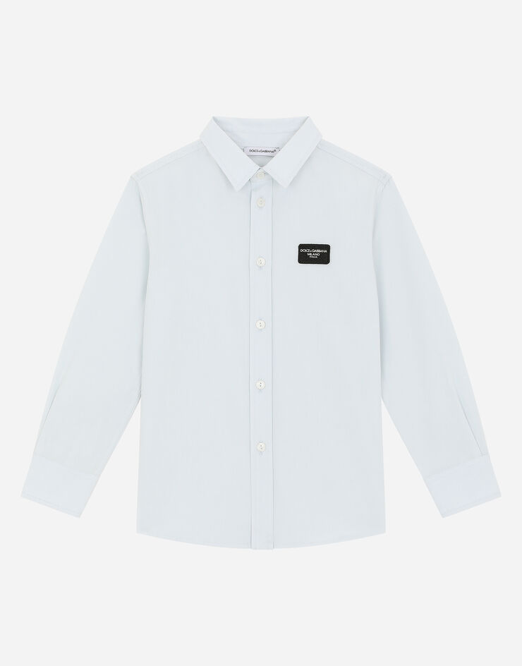 Dolce & Gabbana Cotton poplin shirt Gris L43S96G7M4B