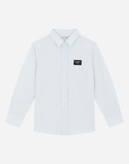 Dolce & Gabbana Cotton poplin shirt Gris L44S07G7M4B