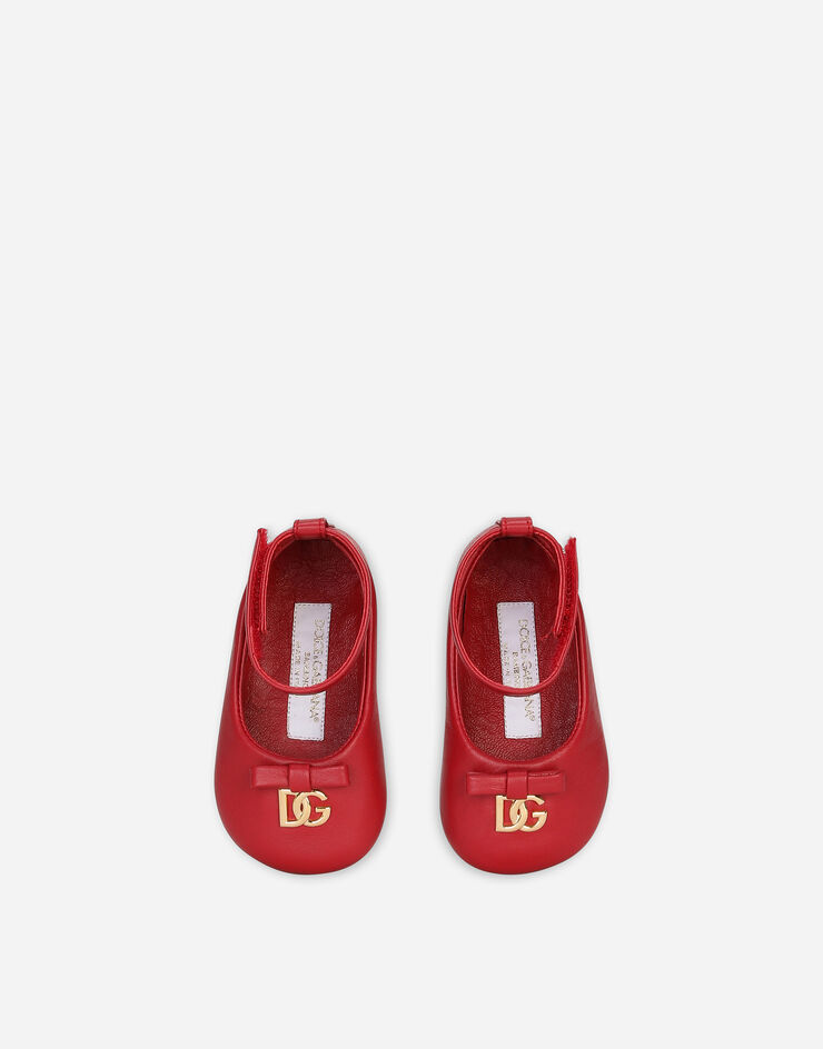 Dolce & Gabbana حذاء باليه من جلد نابا أحمر DK0065AB793