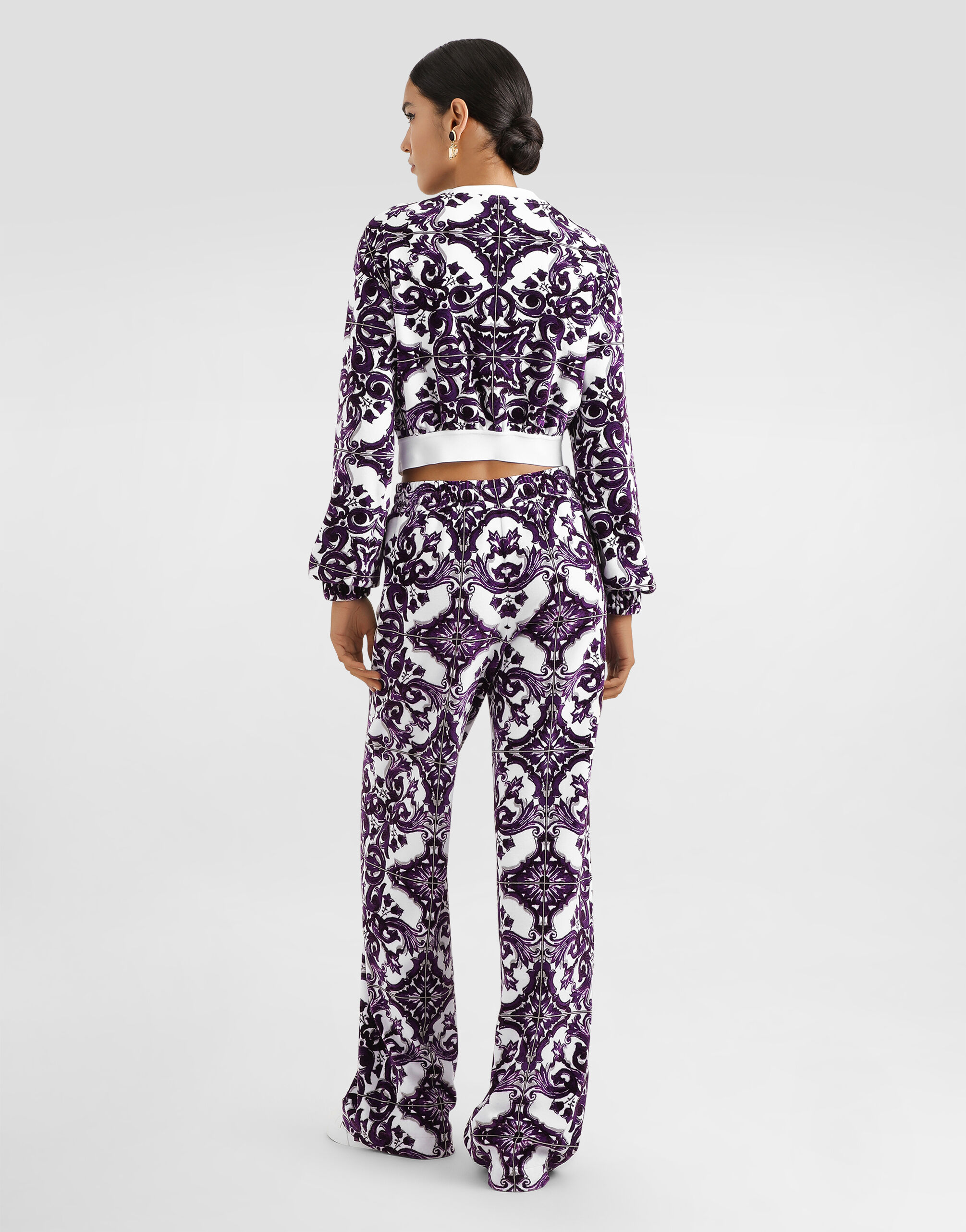 Majolica-print trousers - thumbnail 3