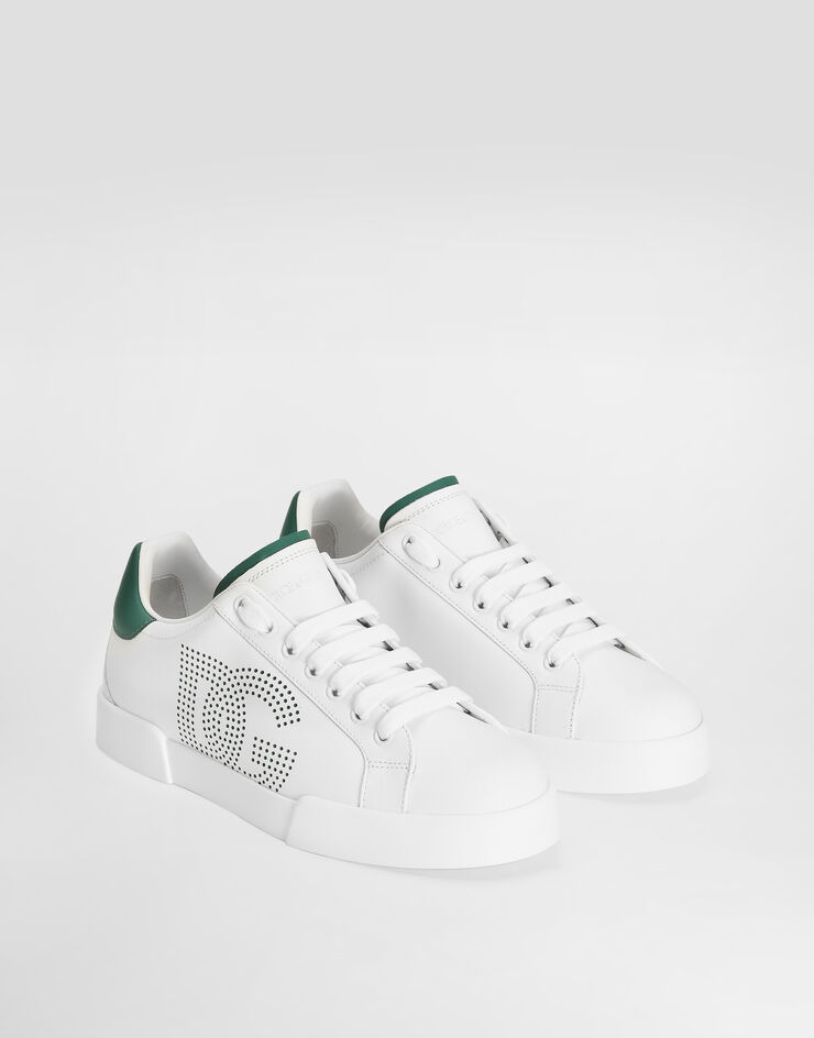 Dolce & Gabbana Sneaker Portofino aus Kalbsleder Weiss CS2277AV066