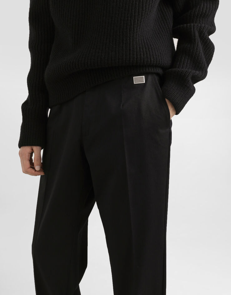 Dolce & Gabbana 棉质精裁长裤 黑 GP0K3TFUFL3