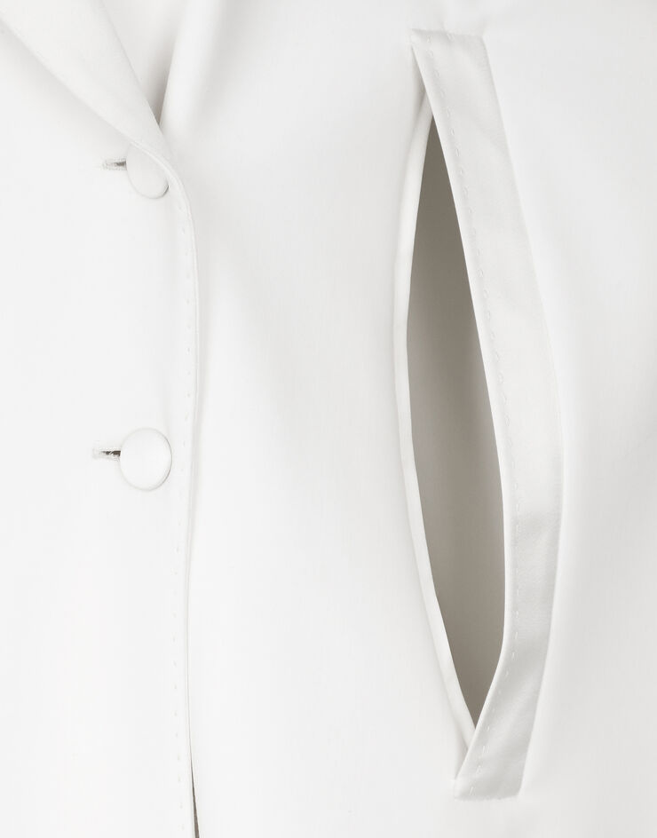Dolce&Gabbana Manteau croisé en laine Blanc F0W1PTFUBF1