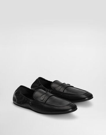 Dolce & Gabbana Zapatillas en piel de becerro Black A50790A0374