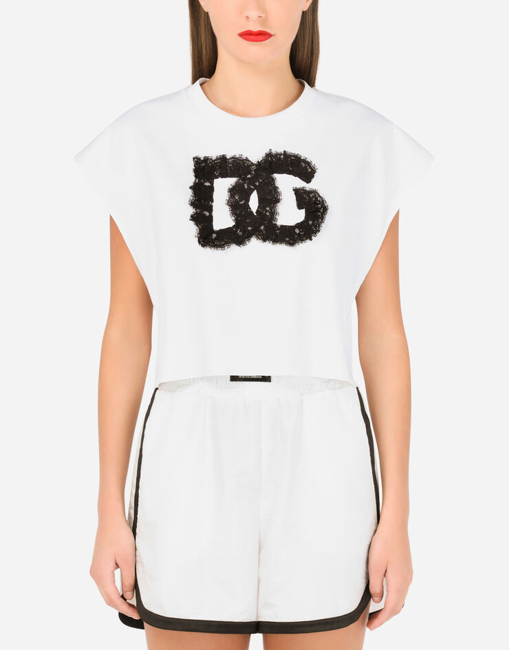 Dolce & Gabbana Lace bra, Dolce&gabbana Short Jersey With Ring  Embellishment, IetpShops