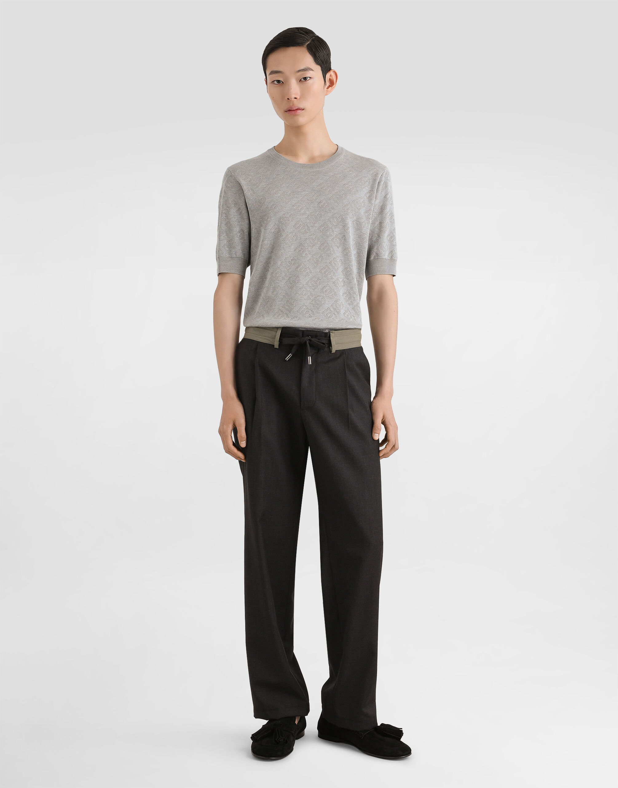 Silk pullover in Grey for Men | Dolce&Gabbana® US