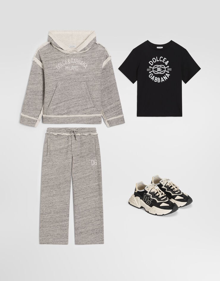 Dolce & Gabbana Cotton sweatshirt with logo Grey L4JWOCHU7Y4