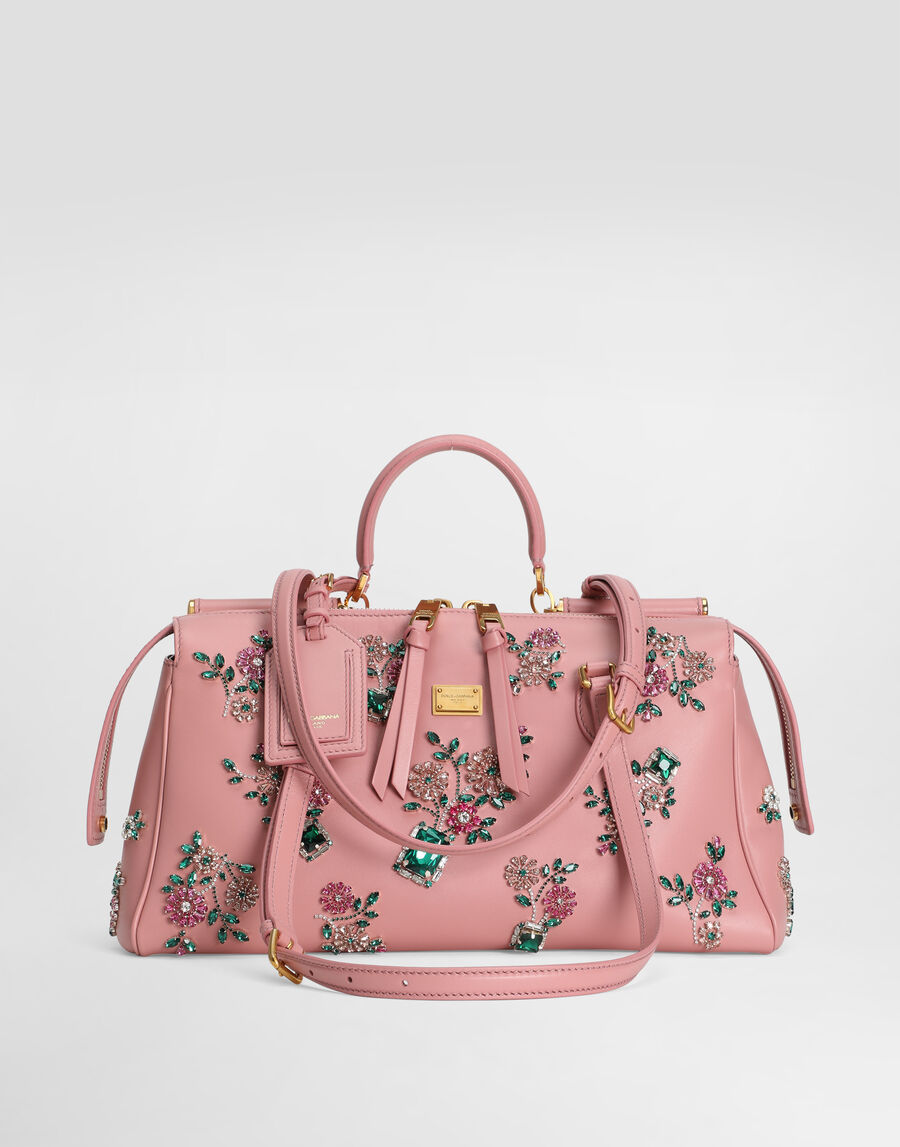 Medium Vittoria handbag with embroidery