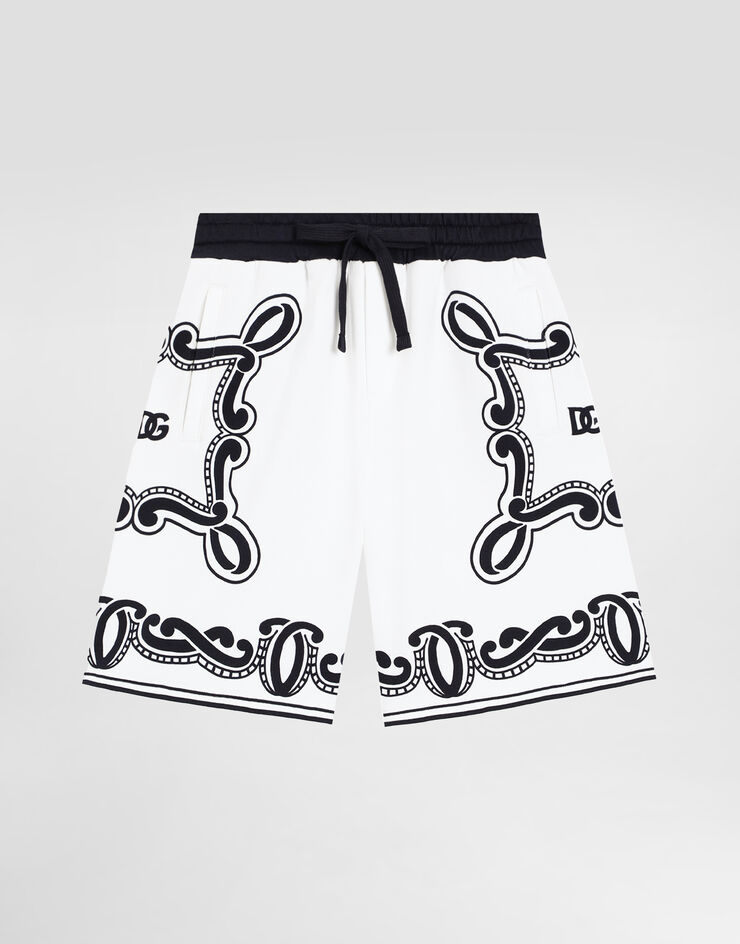 Dolce & Gabbana Bermudas de felpa con estampado Bandana Imprima L4JQU5II7FQ