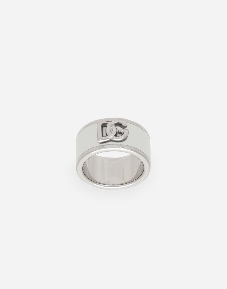 Dolce & Gabbana Enameled DG logo ring White WRP6L2W1111
