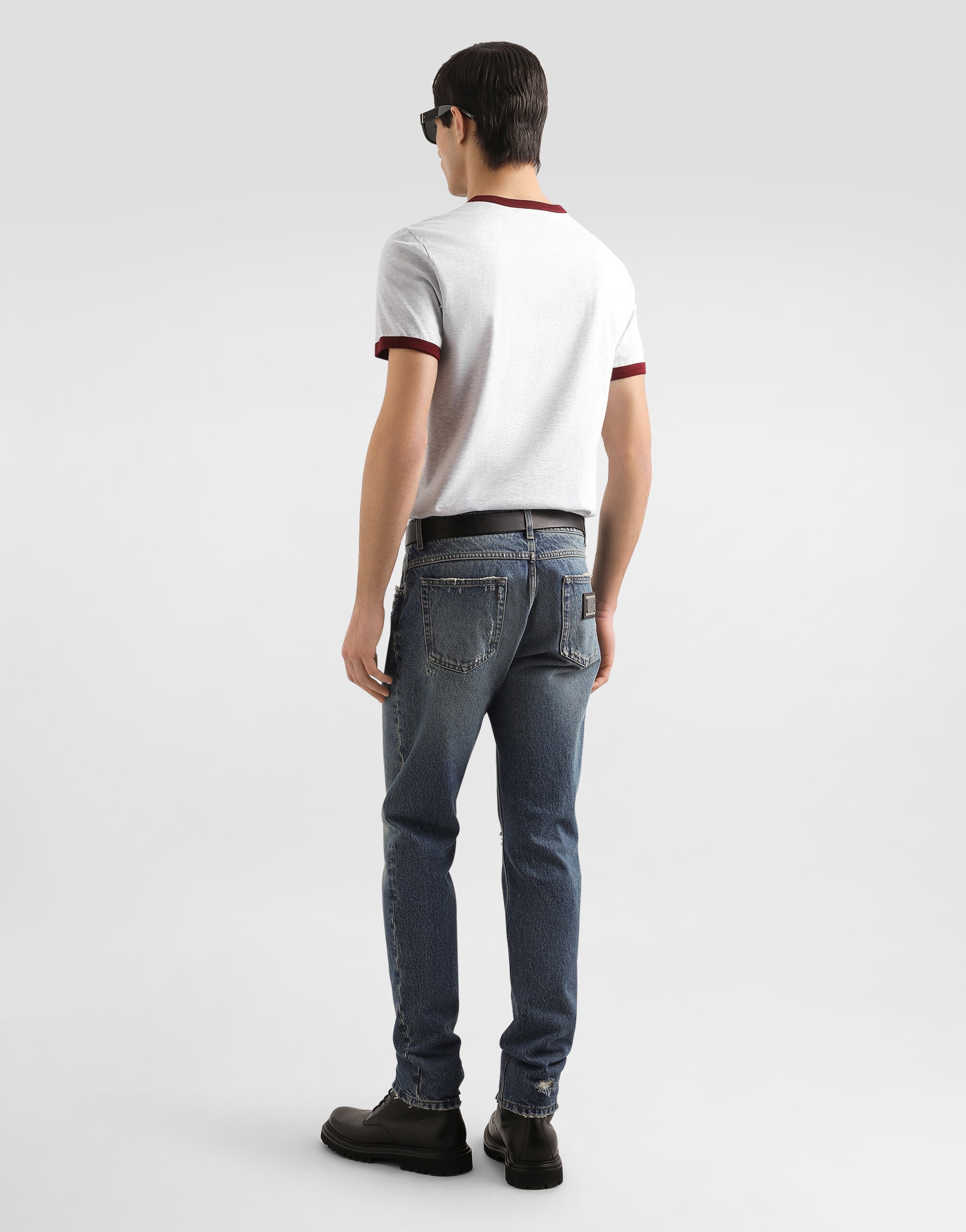 Regular cotton jeans in Multicolor for Men | Dolce&Gabbana® US