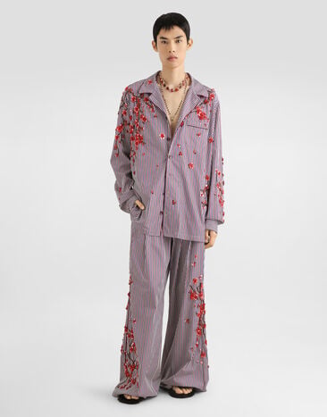 Dolce & Gabbana Vanity shirt with embroidery Multicolor G5OL9ZGK177