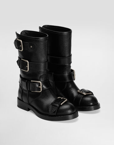 Dolce & Gabbana Leather ankle boots Black CT1106AW352