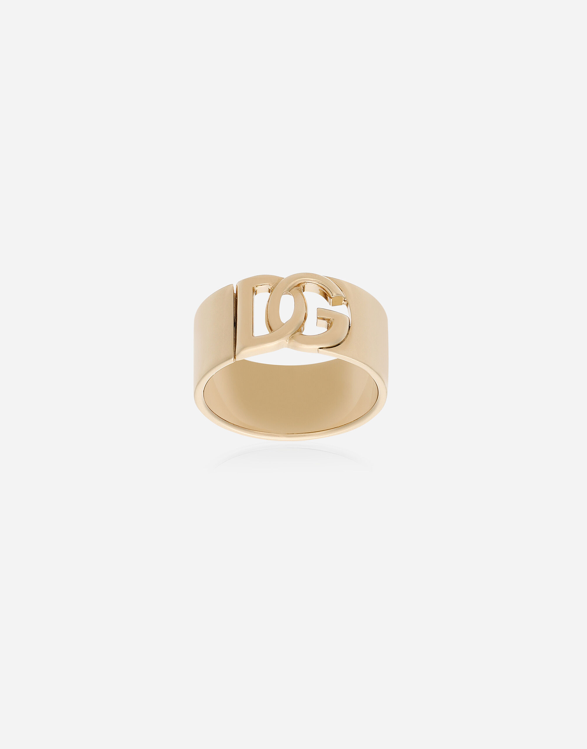 Dolce & Gabbana Anillo con logotipo DG cortado Plateado WRQ5P1W1111