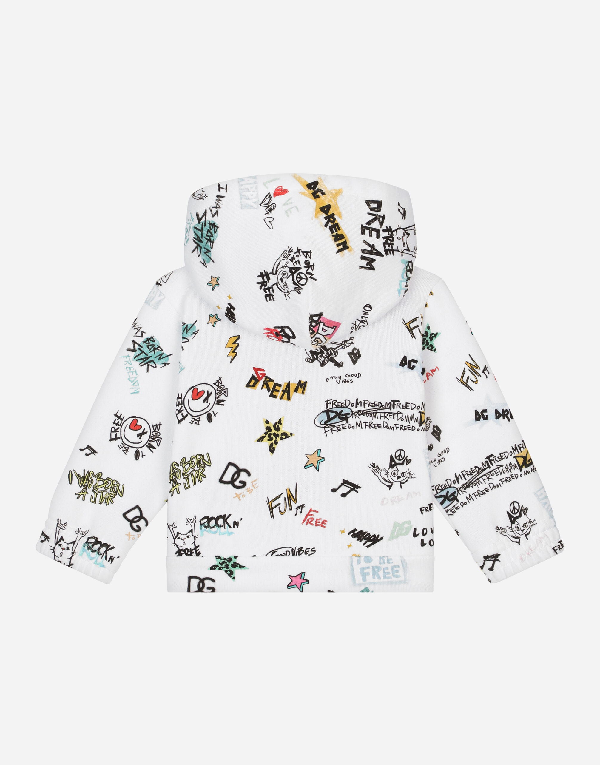 【DOLCE＆GABBANA】ロゴプリント入りジャージーパーカー 価格交渉可 未使用タグ付 ランウェイ登場 DOLCE&GABBANA ロゴ