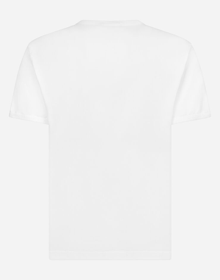 Dolce & Gabbana T-shirt in cotone Bianco G8KG0TFU7EQ