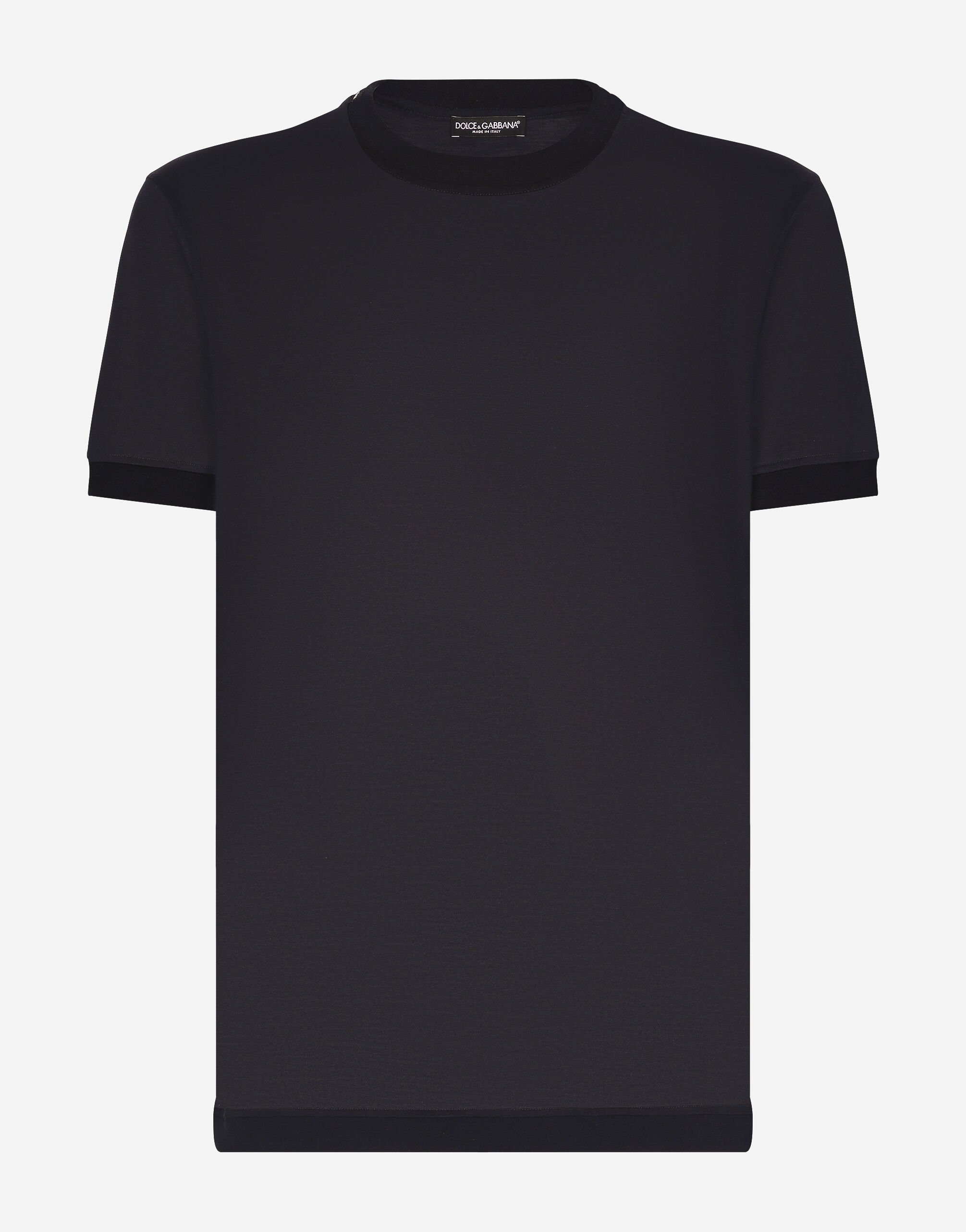 Short sleeved silk T shirt in Grey for Dolce Gabbana US