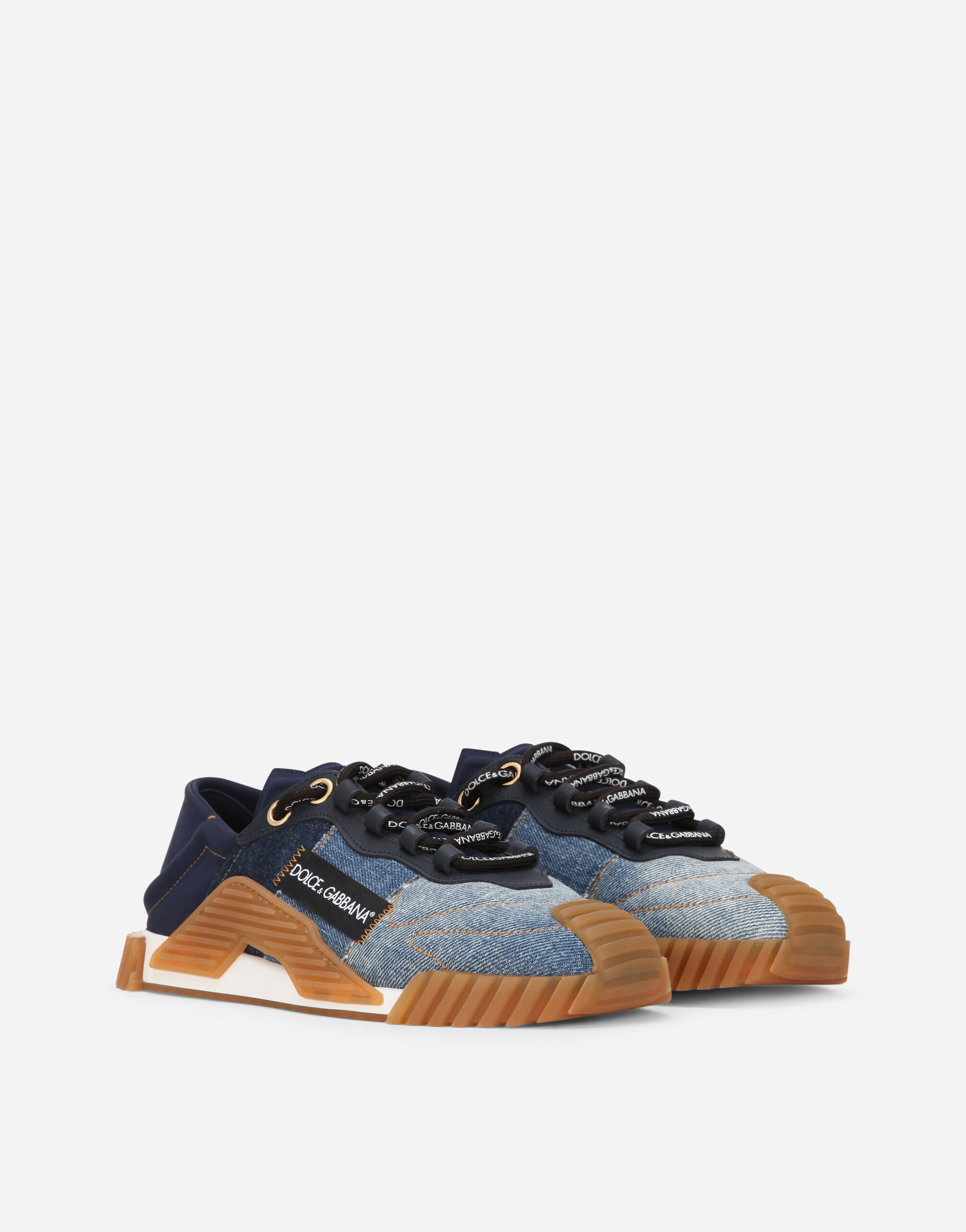 Patchwork denim NS1 slip on sneakers in Multicolor for for Women